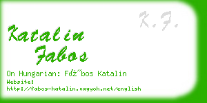 katalin fabos business card